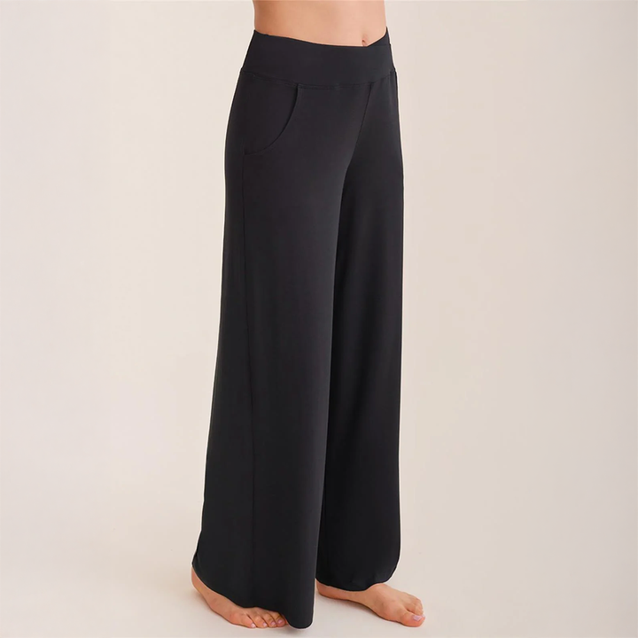 Flare Leg Pant With Pockets Black