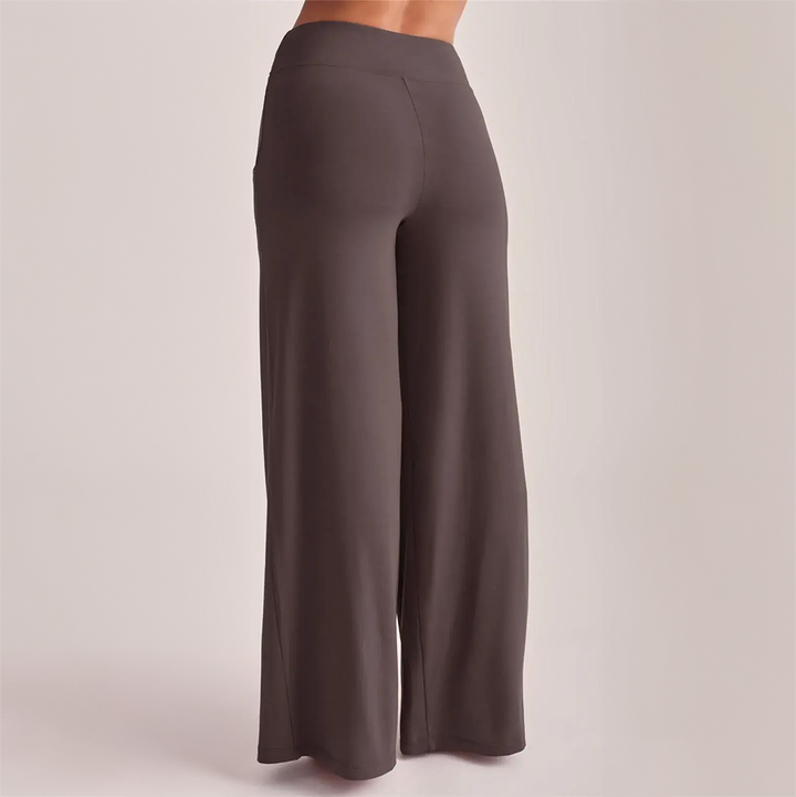 Flared Leg Pant With Pockets Espresso 609