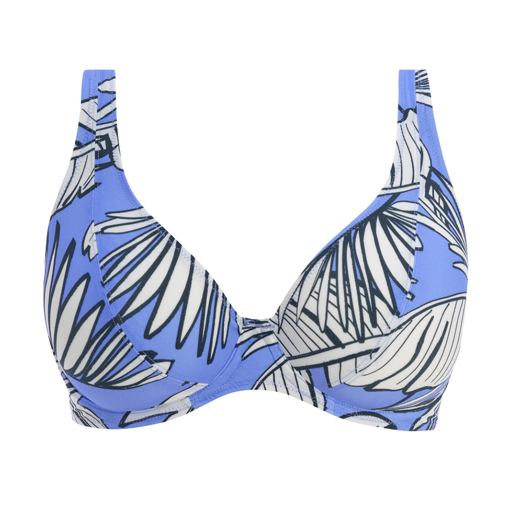 Mali Beach High Apex Bikini Top Cornflower