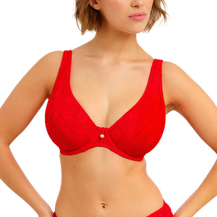 Nomad Nights Underwire High Apex Bikini Top Lava