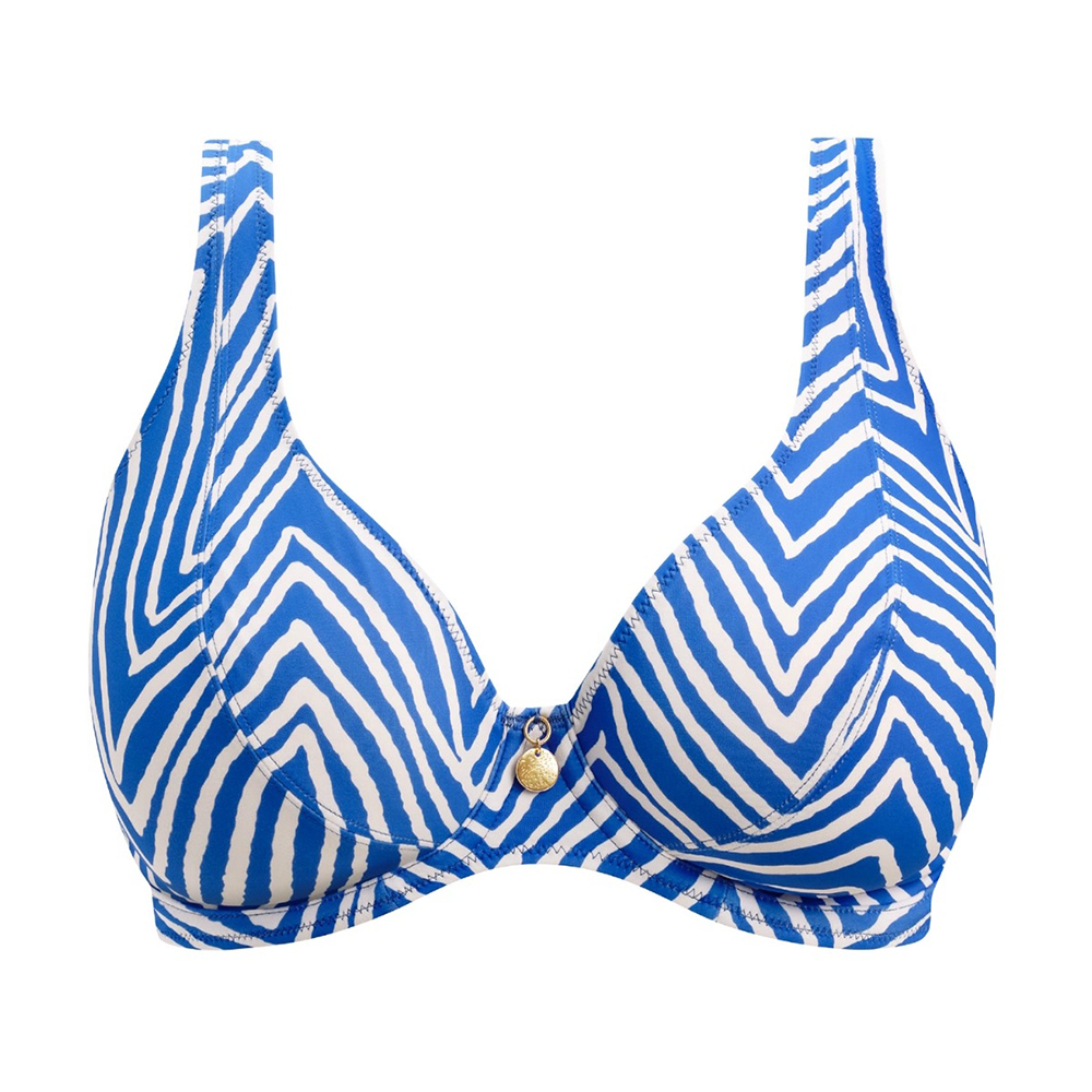 Fiji Falls Underwire High Apex Bikini Top Ocean