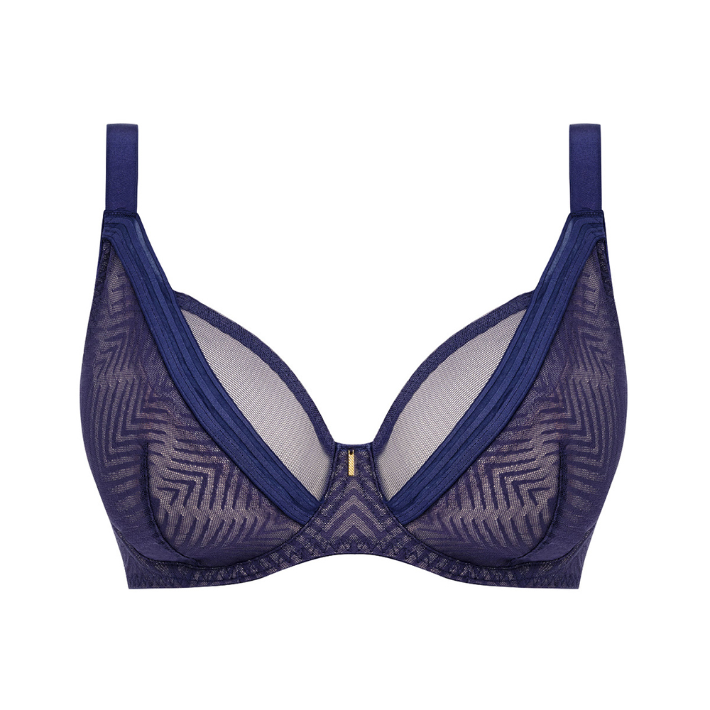 Tailored Underwire High Apex Plunge Bra Dark Sapphire
