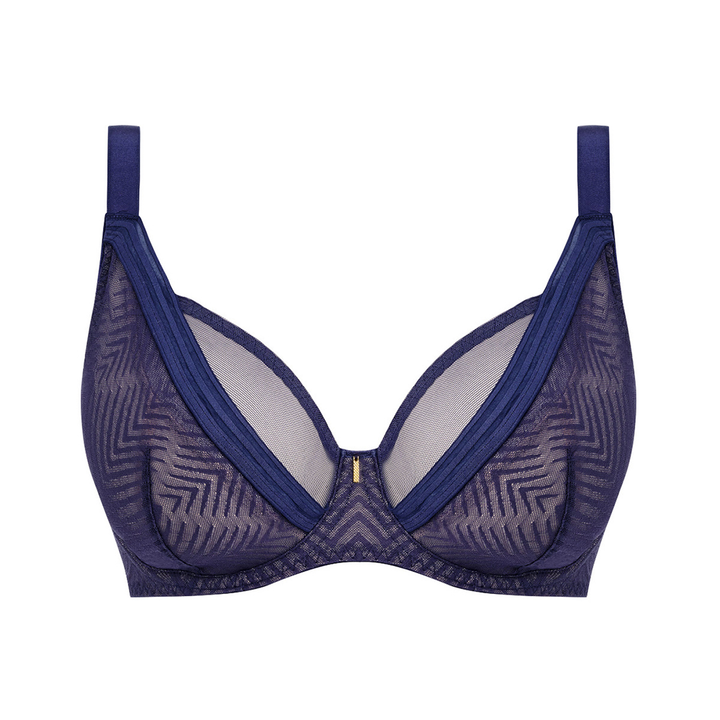 Tailored Underwire High Apex Plunge Bra Dark Sapphire