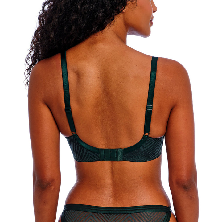 Tailored Underwire High Apex Plunge Bra Deep Emerald