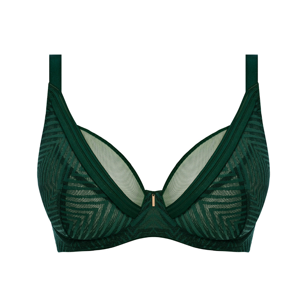 Tailored Underwire High Apex Plunge Bra Deep Emerald