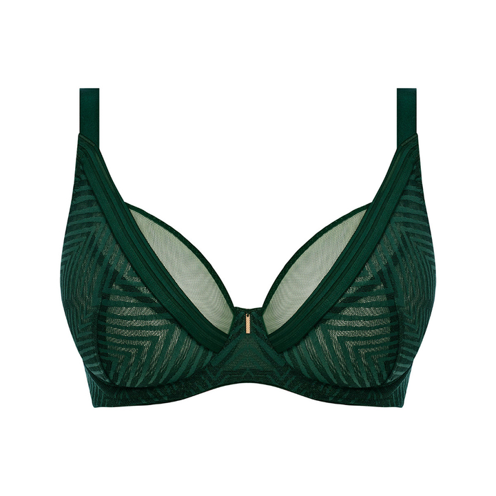 Tailored Underwire High Apex Plunge Bra Deep Emerald