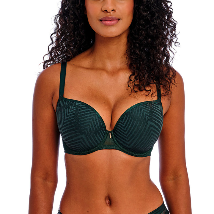 Tailored Underwire Molded Plunge T-Shirt Bra Deep Emerald