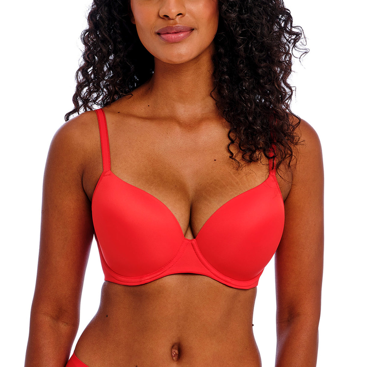 Undetected Underwire Molded T-Shirt Bra Chili Red