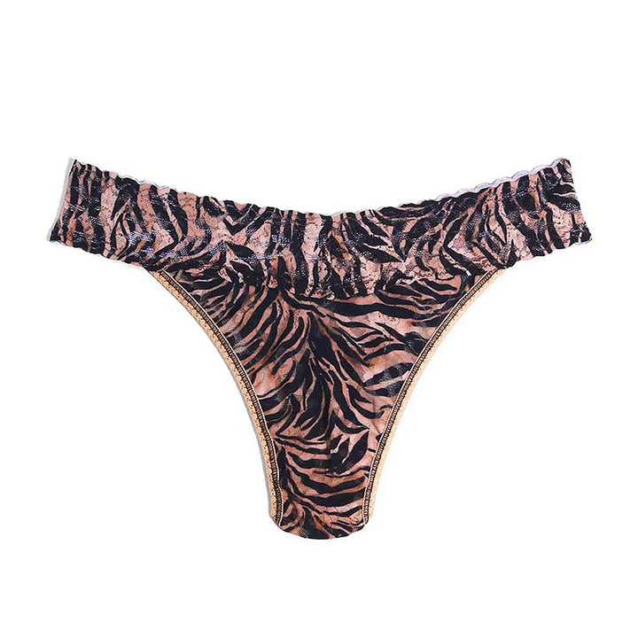 Printed Signature Lace Original Rise Thong PR4811