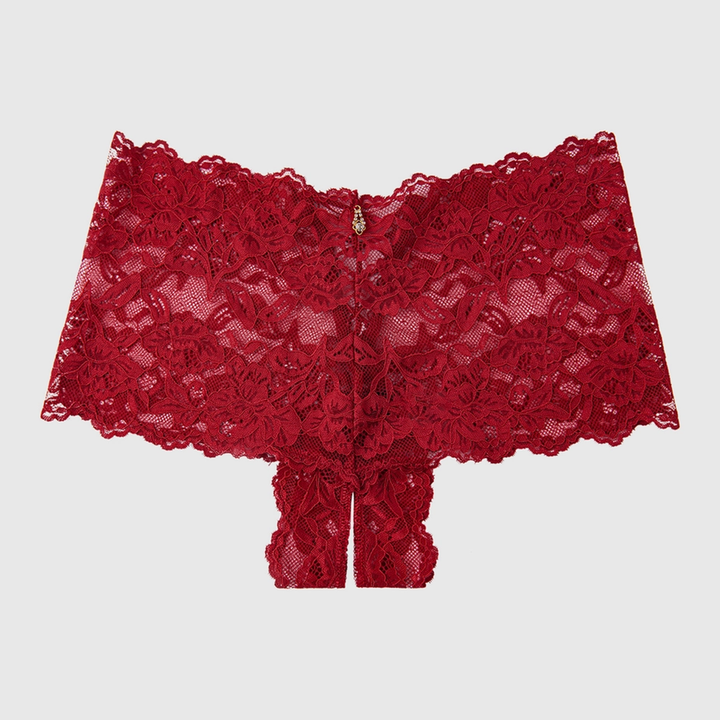 Bella Lace Crotchless Cheeky