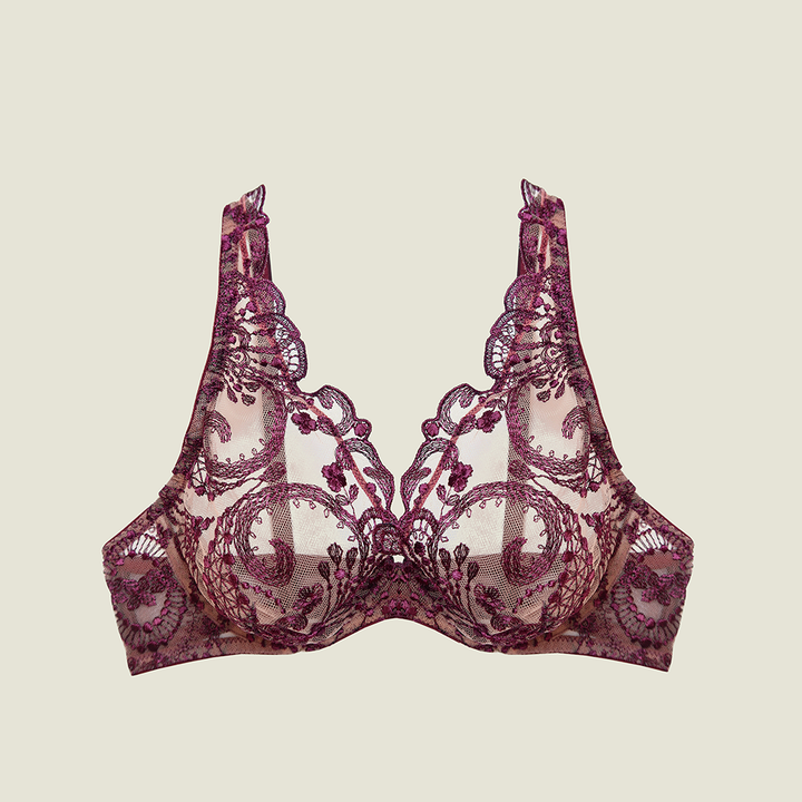 Goddess of Love Underwired Triangle Bra Amethyst