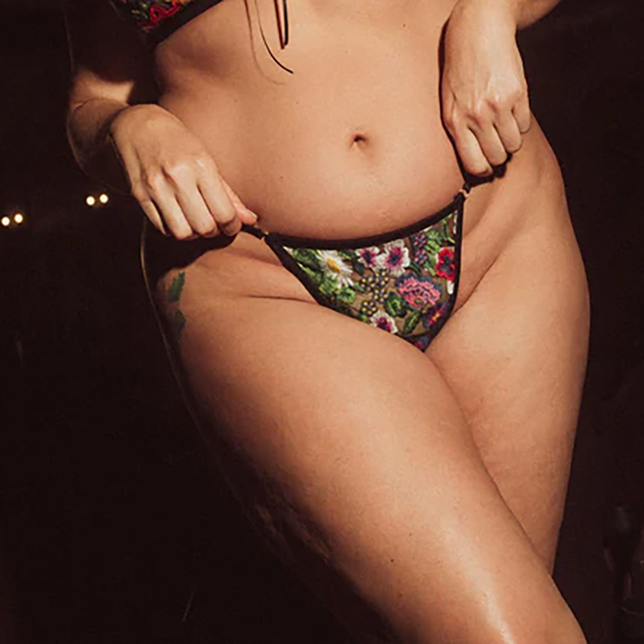 Embroidery Collection Floral G-String