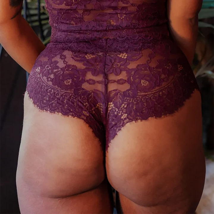 Lace High Waist Hipster Pinot Noir 12391