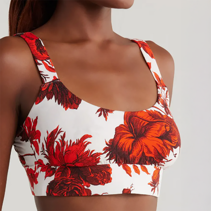 Modal Lounge Bralette Red Floral