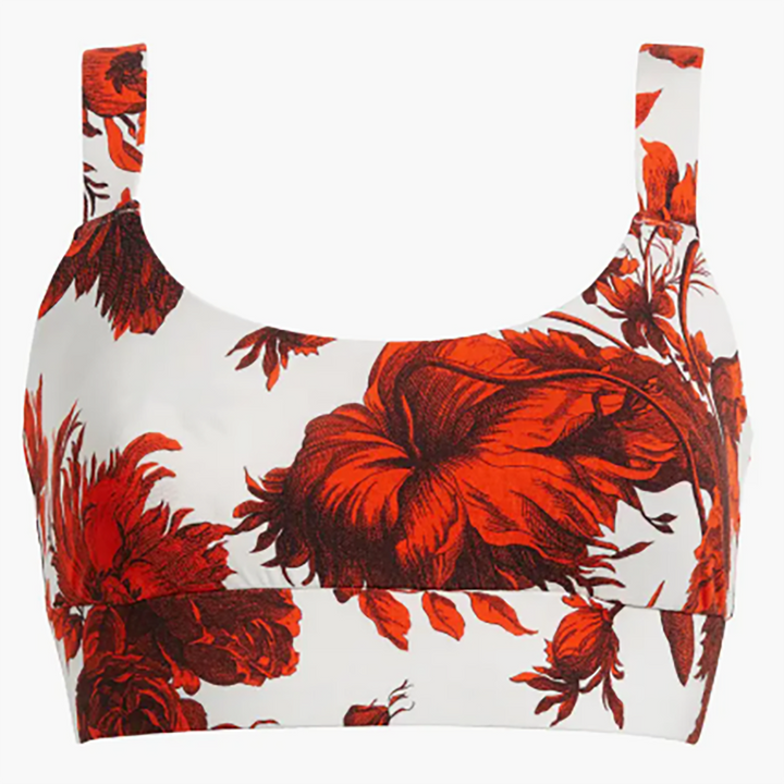 Modal Lounge Bralette Red Floral