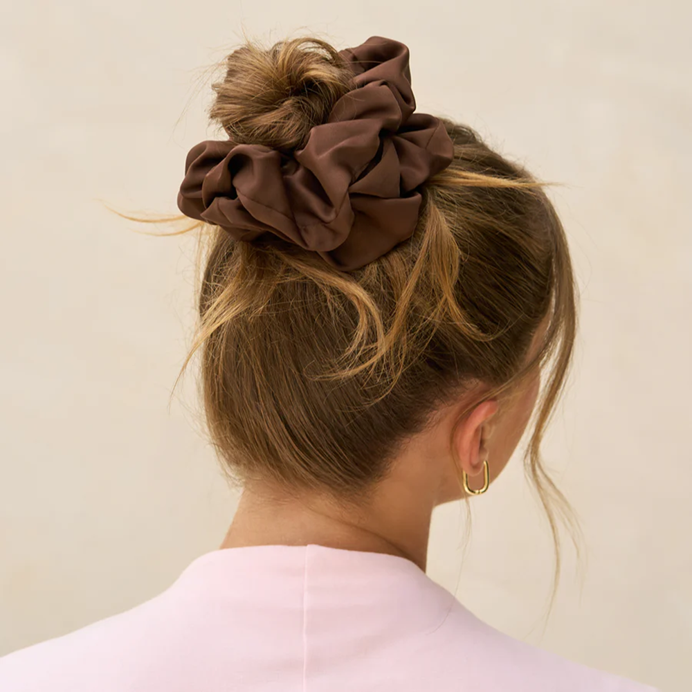 Black & Chocolate Oversized Scrunchie