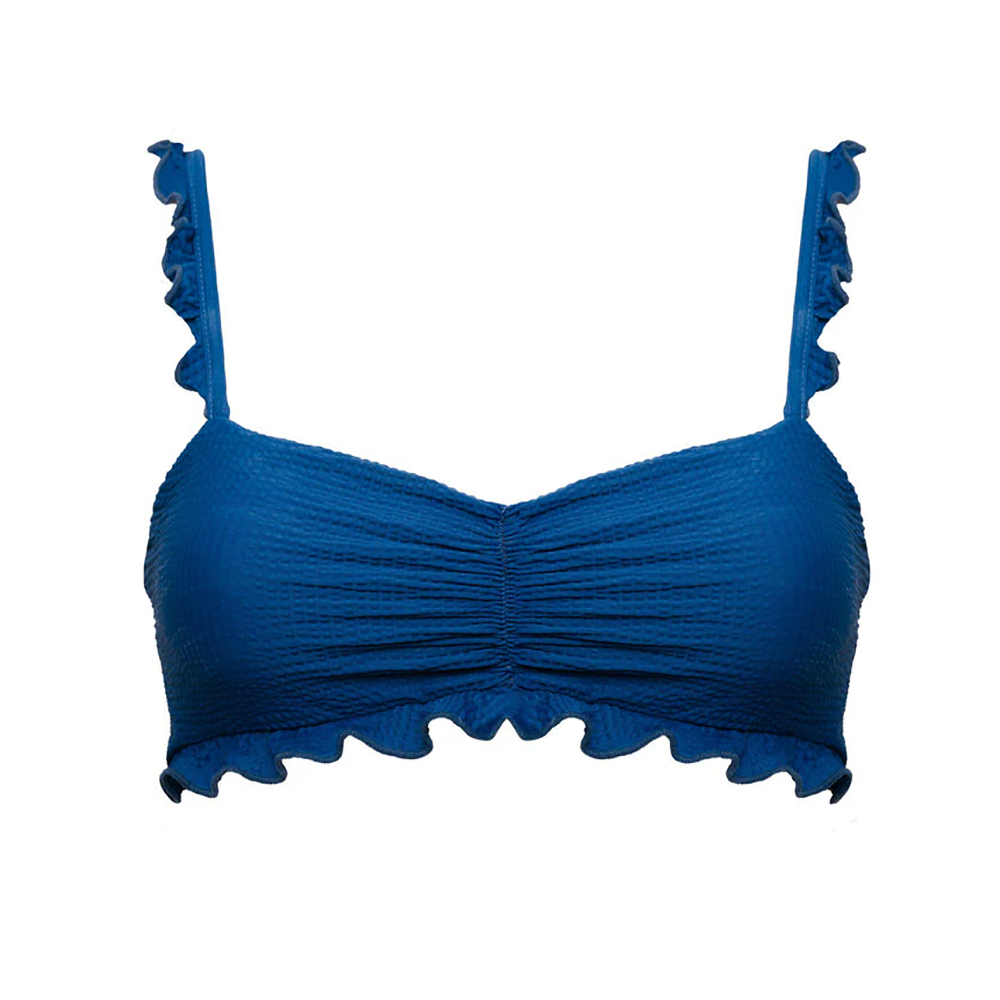 Ruffle Top Navy Waffle