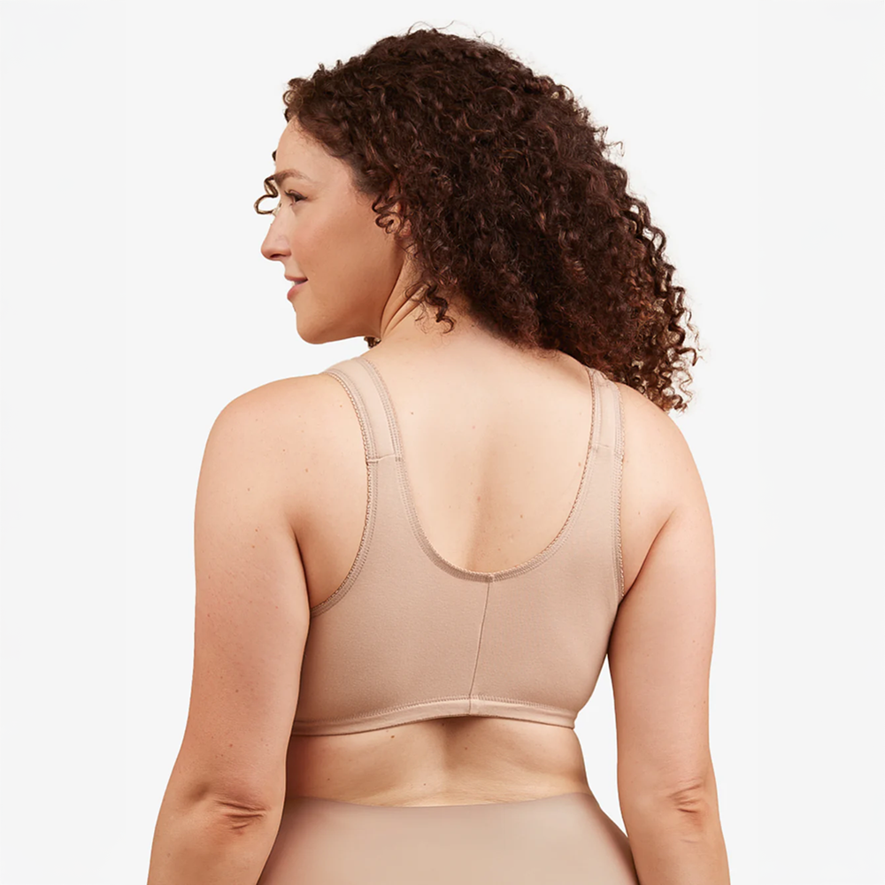 The Meryl Cotton Front Closure Comfort & Sleep Bra Warm Taupe