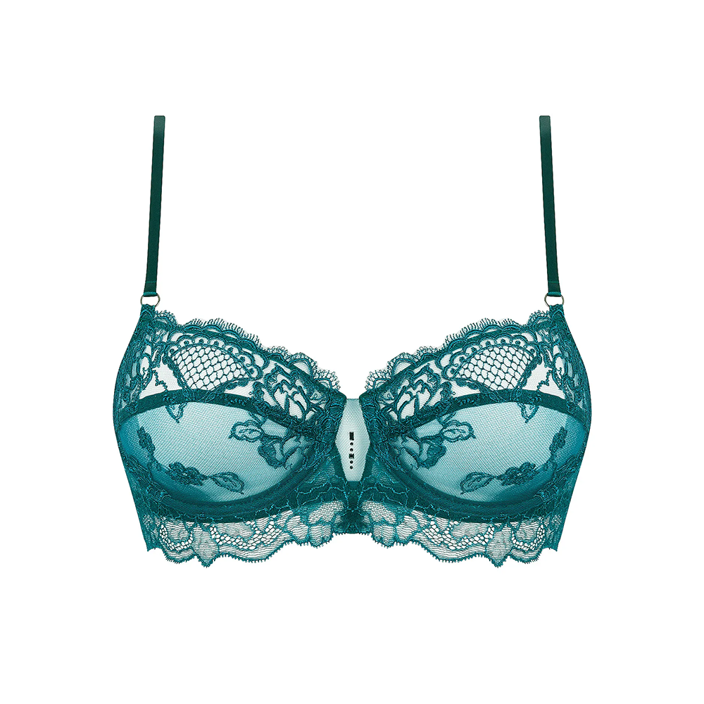 Sublime En Dentelle Demi Cup Vert Princesse