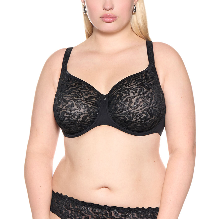 Electric Waves Molted Bra Black