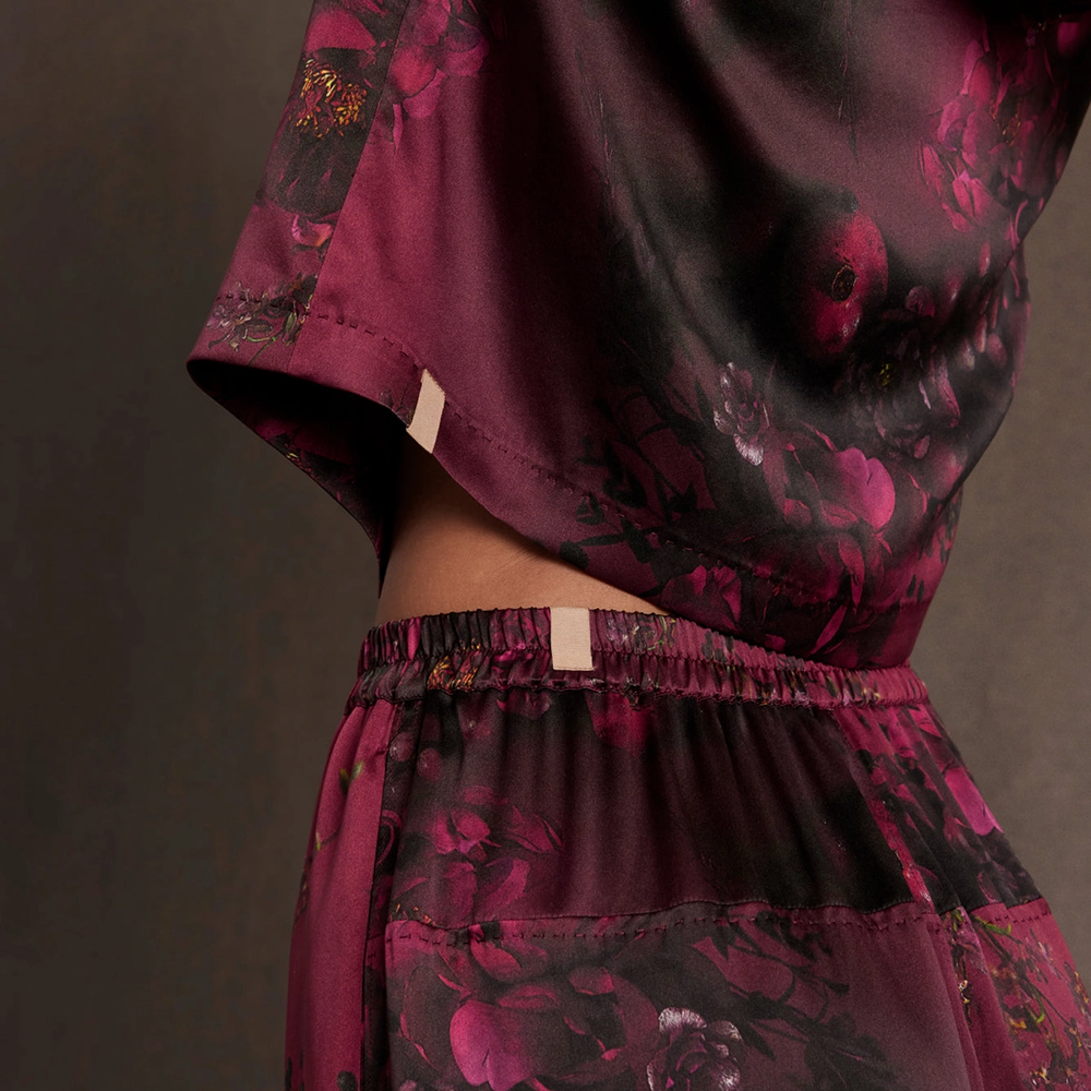 Washable Silk High Rise Pant Set