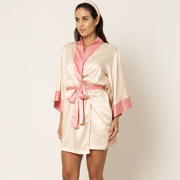 Word Glam Robe Mari M Glam Short Robe 37116 Cream – Petticoat Fair