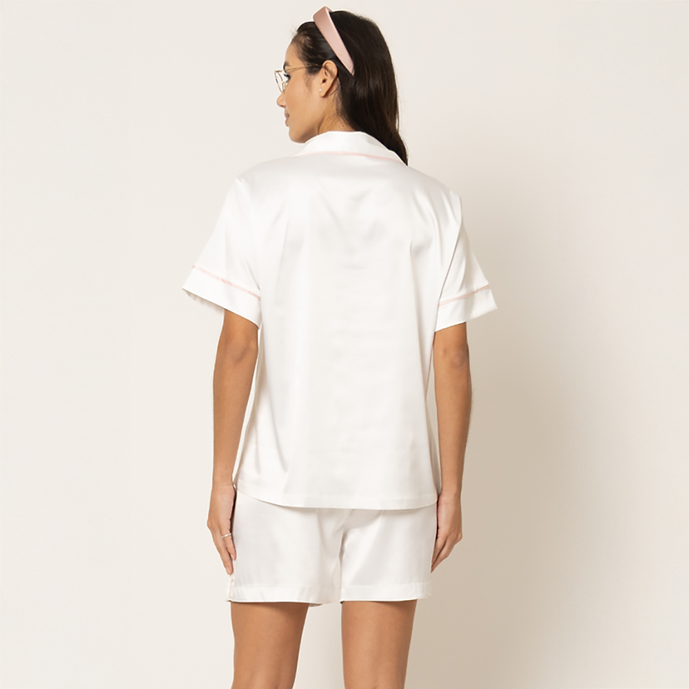Off Line Short Pajamas Off White/Pink