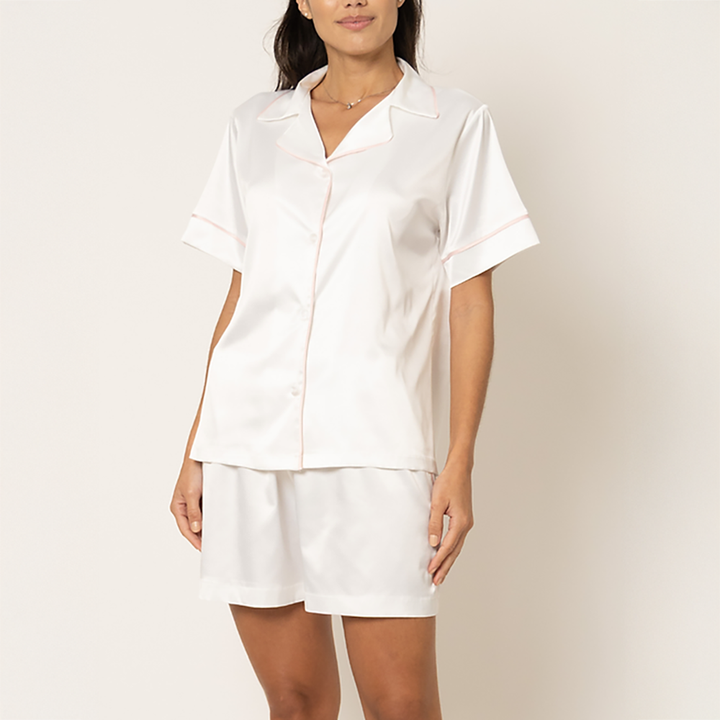 Off Line Short Pajamas Off White/Pink