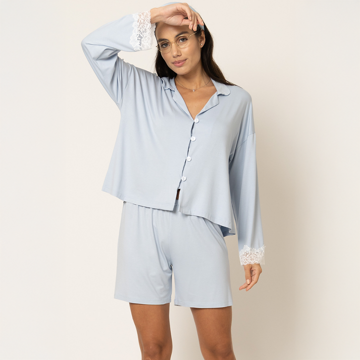 Serena Short Pajamas Blue Dust
