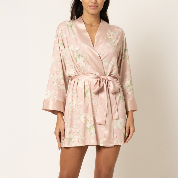 Short Robe Rose Dots