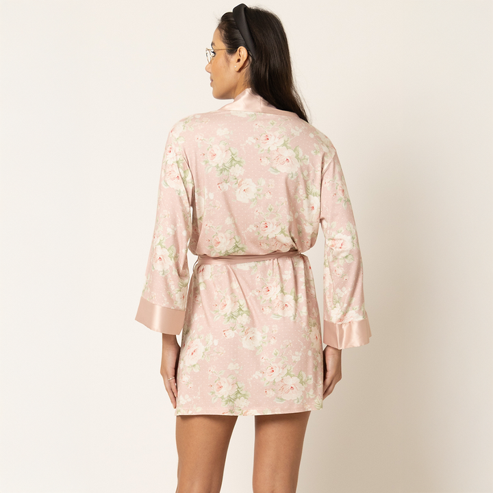 Short Robe Rose Dots