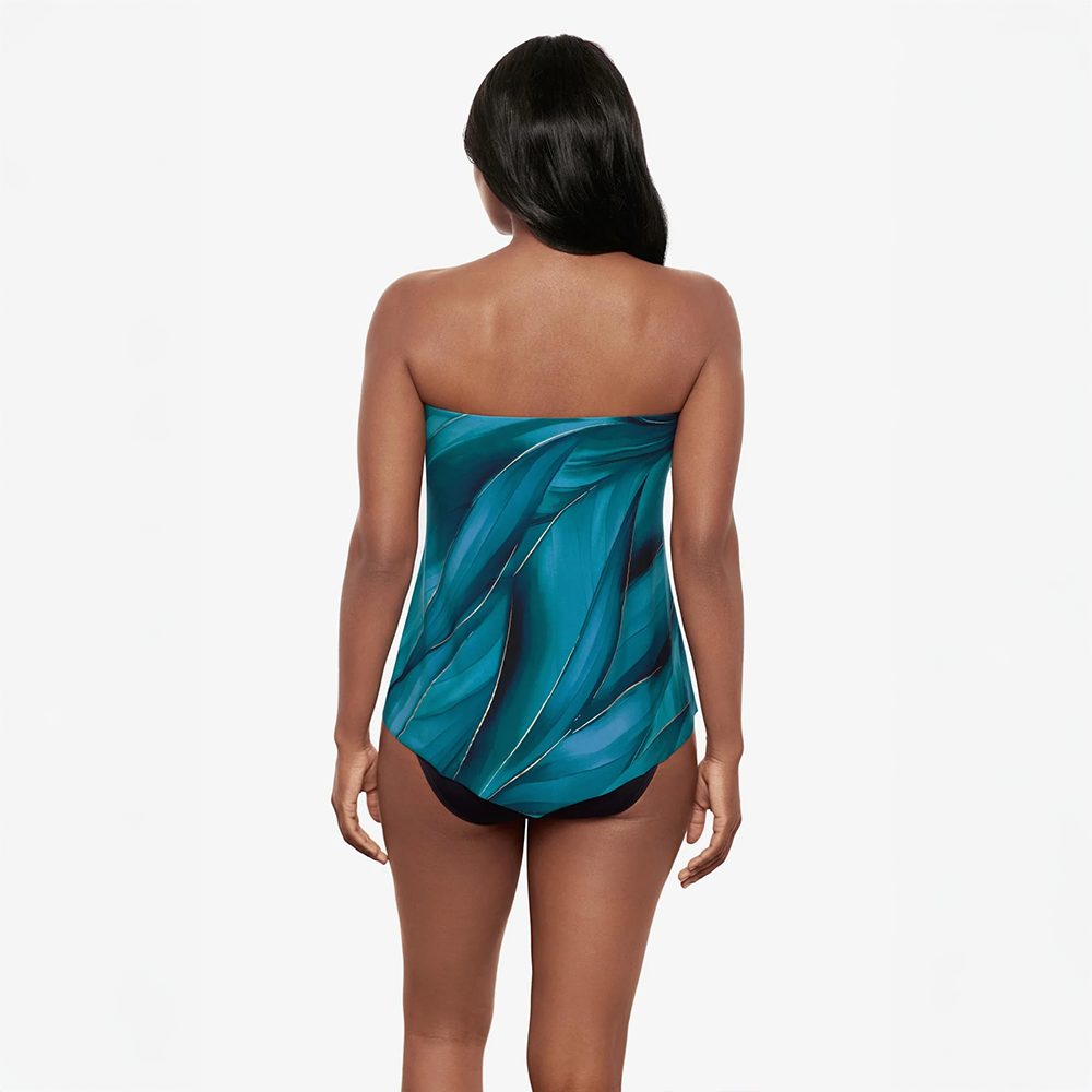 Hankini Tankini Top Blue Multi