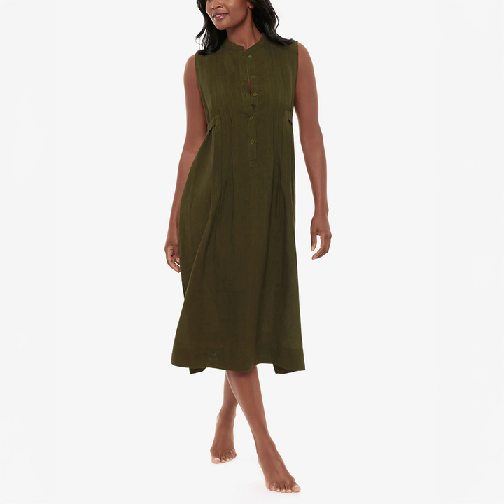 Pleated Beach Dress Cover Up