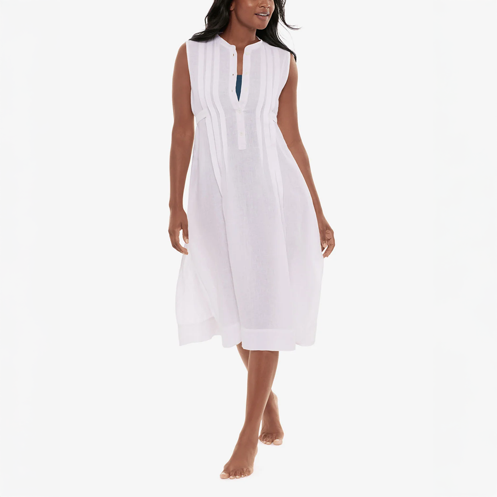 Pleated Beach Dress Cover Up