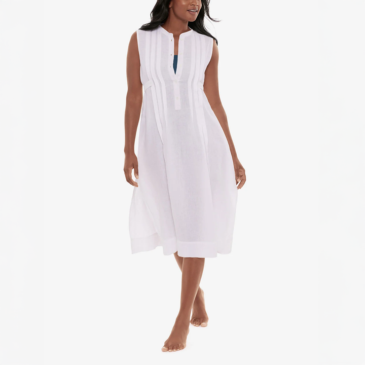 Pleated Beach Dress Cover Up