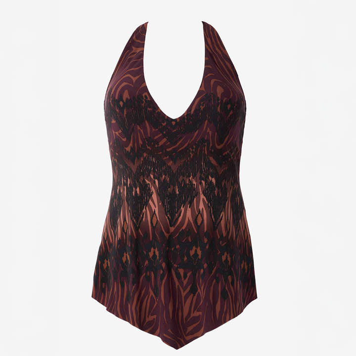 Taylor Tankini Top Zabra Brown