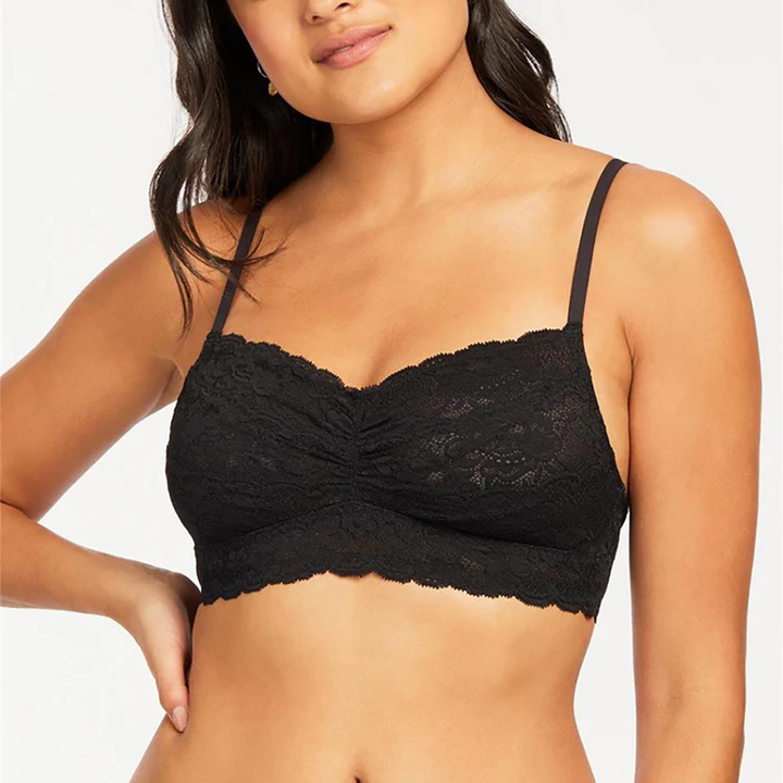 Cup-Sized Lace Bralette Black