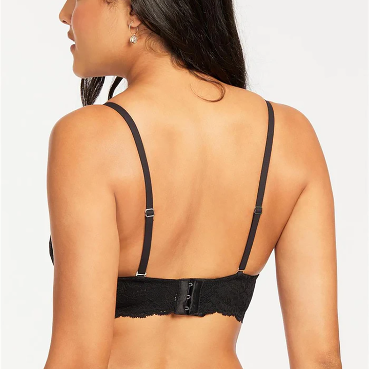 Cup-Sized Lace Bralette Black