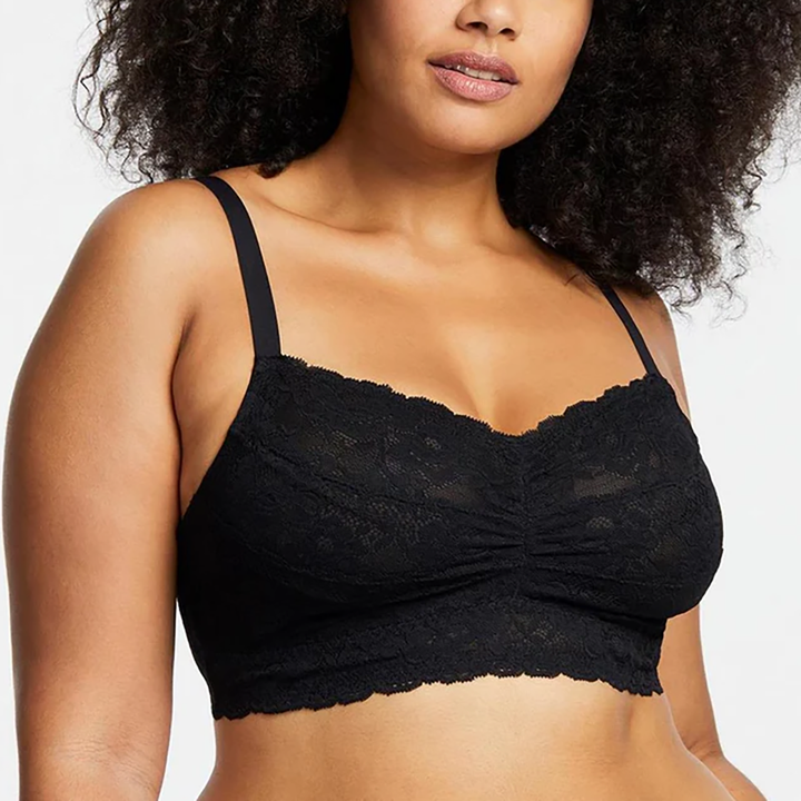 Cup-Sized Lace Bralette Black