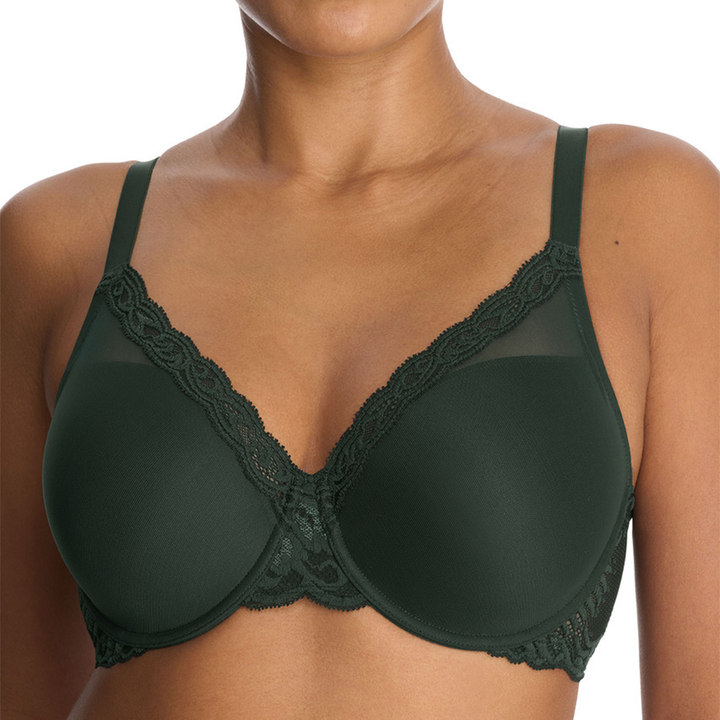 Feathers Full Figure Contour Underwire Bra Dark Forest