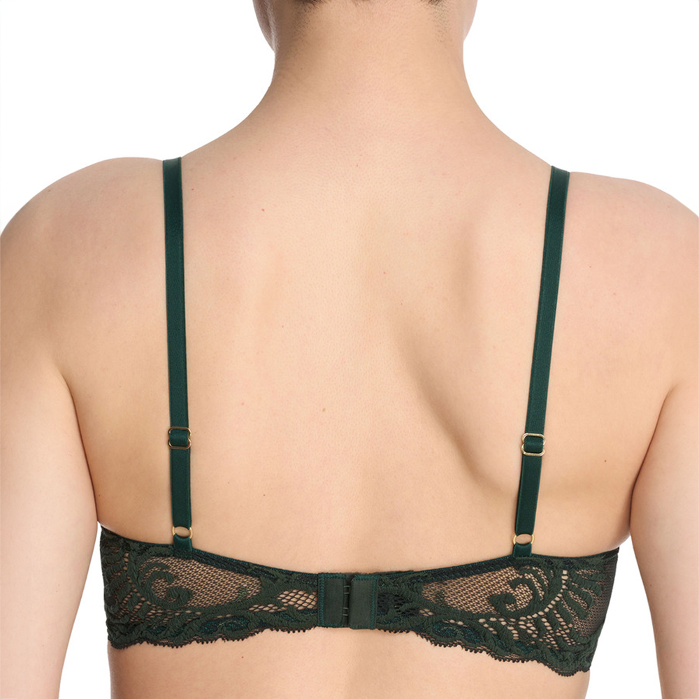 Feathers Plunge T-Shirt Bra Dark Forest