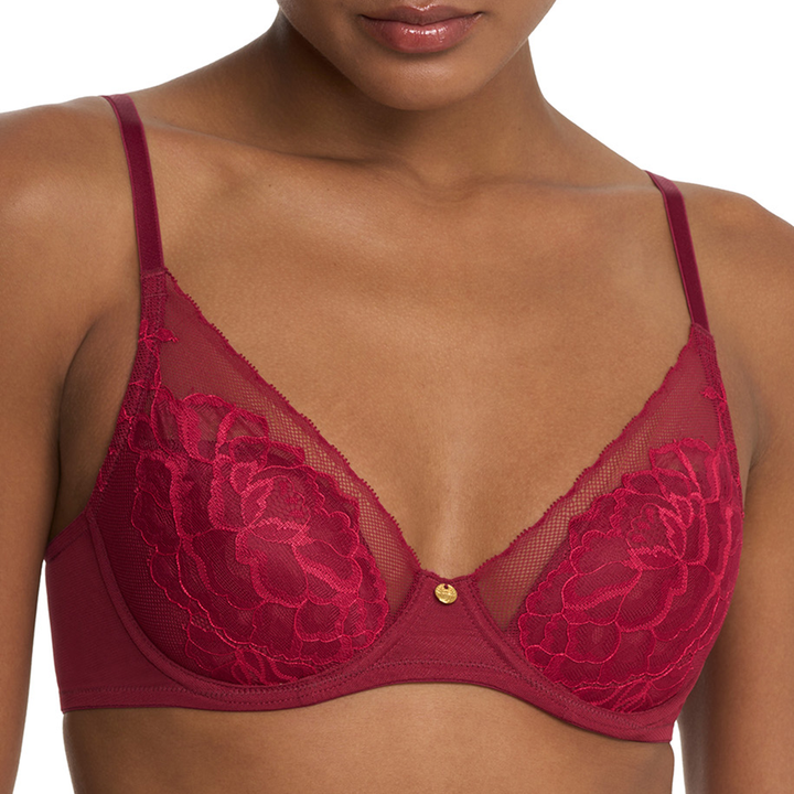 Flora Contour Underwire Bra Dark Red/Bonfire