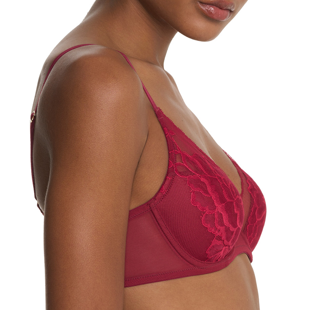 Flora Contour Underwire Bra Dark Red/Bonfire