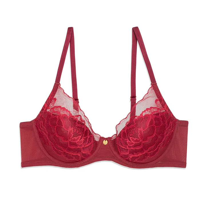 Flora Contour Underwire Bra Dark Red/Bonfire