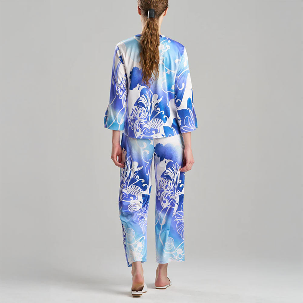 Floral Nouveau PJ Blue