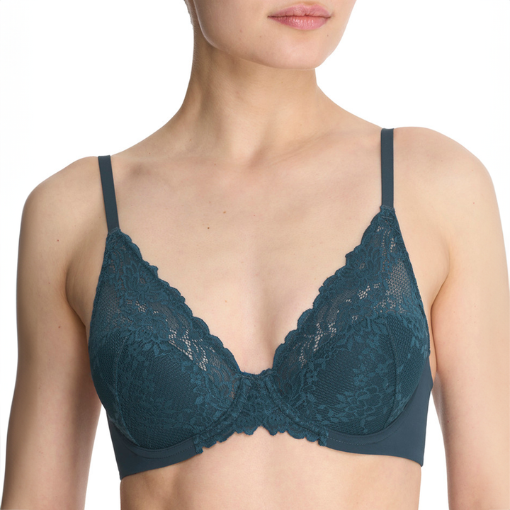 Heavenly Convertible Comfort Lace Contour Underwire Bra Crystal Teal