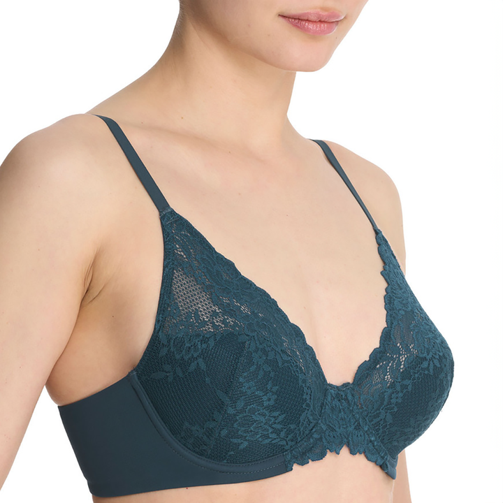 Heavenly Convertible Comfort Lace Contour Underwire Bra Crystal Teal