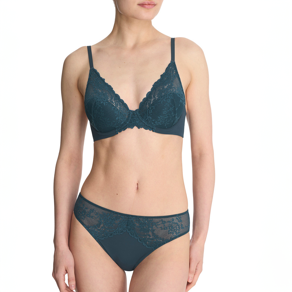 Heavenly Convertible Comfort Lace Contour Underwire Bra Crystal Teal