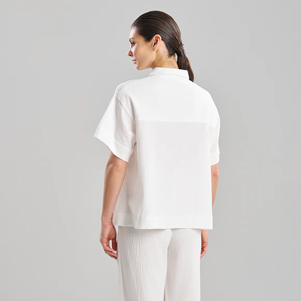 Onsen Cotton Button Down Shirt White