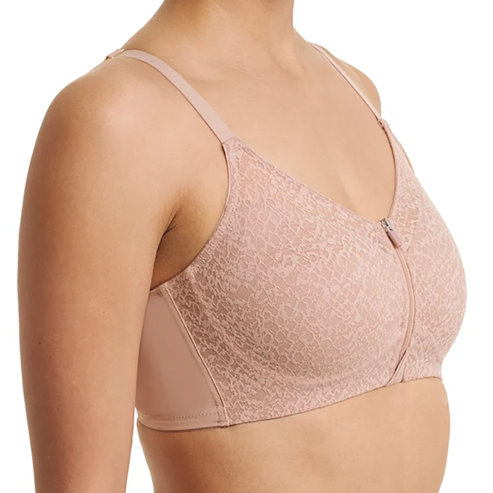 Pretty Smooth Zip Front Pocketed Mastectomy Wireless Bra 760318